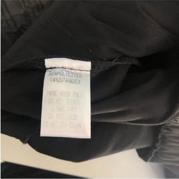 NWOT Black Satin Cuffed Cargo Shorts - Picture 4 of 8